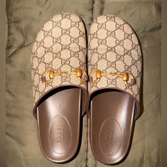 Gucci Shoes - Gucci GG Supreme Horsebit Mules